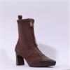 Hispanitas Bangkok Front Zip Heel Boot - Brown Suede